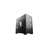 DEEPCOOL Case CG380 3F, mATX, ARGB, Průhledná bočnice, 3x 120mm Fan, černá