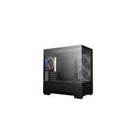 DEEPCOOL Case CG380 3F, mATX, ARGB, Průhledná bočnice, 3x 120mm Fan, černá
