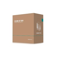 DEEPCOOL Case CG380 3F WH, mATX, ARGB, Průhledná bočnice, 3x 120mm Fan, bílá