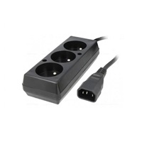 Prodlužovací přívod 3x230V pro UPS (IEC320-C14), 30cm