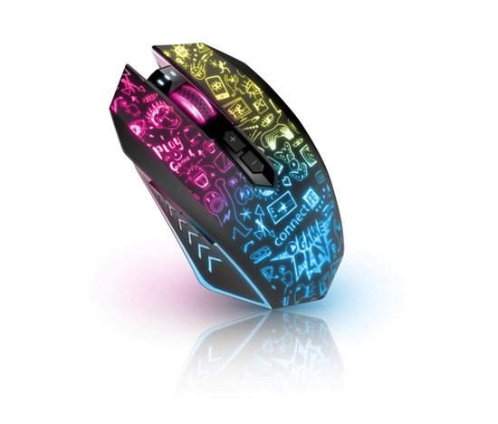 CONNECT IT DOODLE 2 PRO Herní myš, bezdrátová, černá