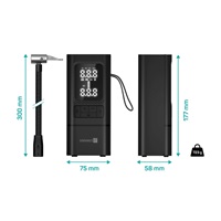 CONNECT IT Přenosný kompresor a powerbanka AirFlow 2v1, 6000mAh, USB-C, Černá