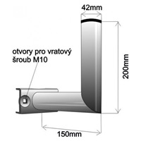 Držák antény na stožár, délka 15cm