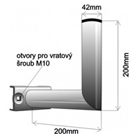 Držák antény na stožár, délka 20cm