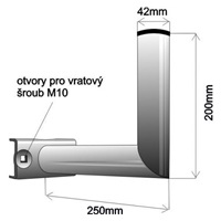 Držák antény na stožár, délka 25cm