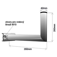 Držák antény na stožár, délka 35cm