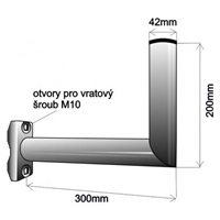 Držák antény na balkón, délka 30cm