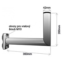 Držák antény na balkón, délka 35cm