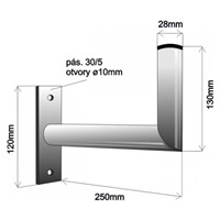 Držák antény na zeď, délka 25cm