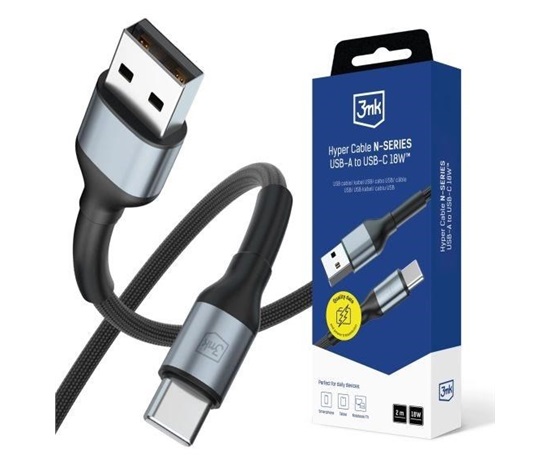 3mk Hyper Cable N-SERIES A to C 2m 9V/2A 18W Black