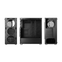 1stCOOL skříň Rainbow 4, Mid Tower, ATX, AU, Průhledná bočnice, 4x 120mm Fan, 650W, 88+, Černá