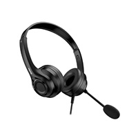 GENIUS sluchátka HS-235U, USB-A, 2.4m, černá