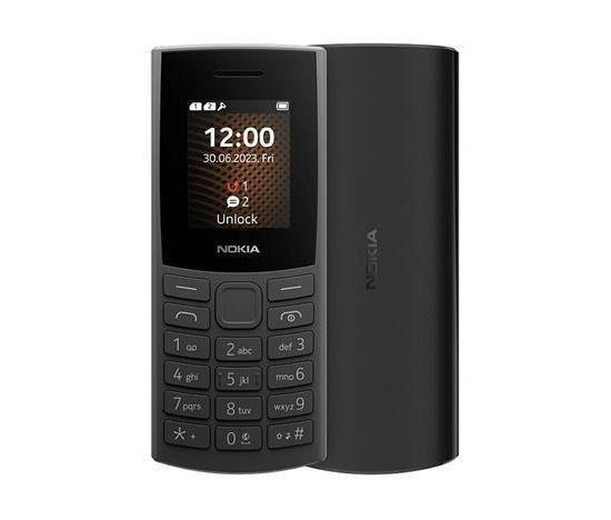 BAZAR - Nokia 105 Dual SIM, 4G, černá (2023), (CZ, SK, HU) - Po opravě (Komplet)