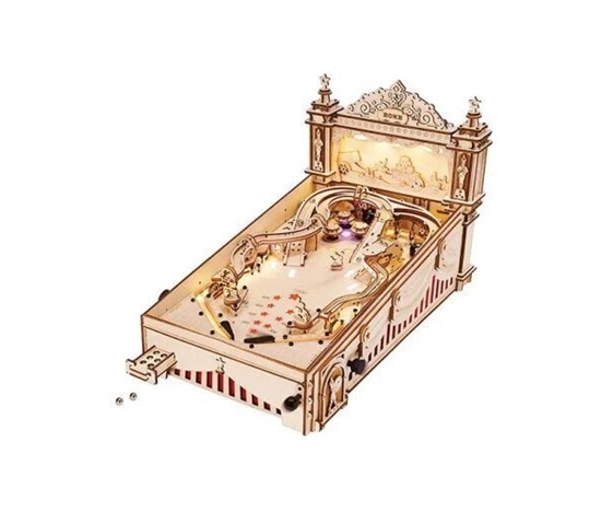 RoboTime 3D Dřevěné puzzle Hrací automat - Pinball Machine