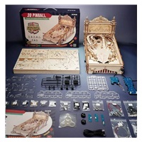 RoboTime 3D Dřevěné puzzle Hrací automat - Pinball Machine