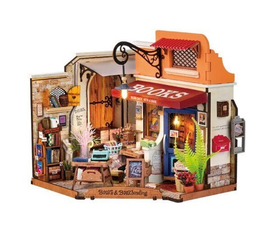 RoboTime Miniatura domečku Knihkupectví na rohu