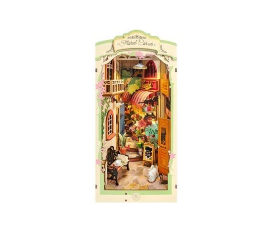 RoboTime 3D skládačka Zarážka na knihy Květinový koutek