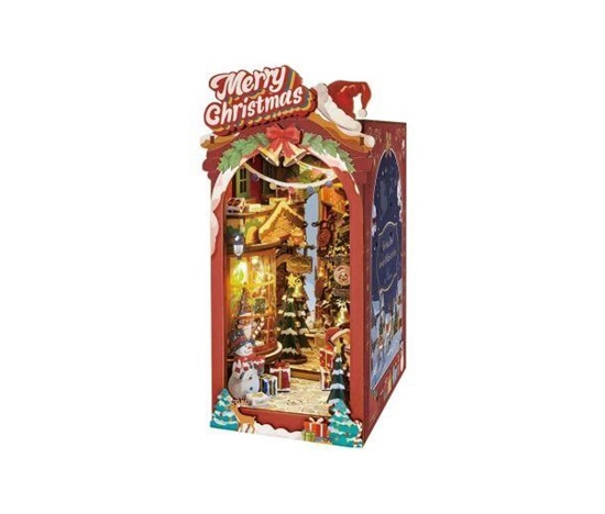 RoboTime 3D skládačka Zarážka na knihy Vánoční ulička