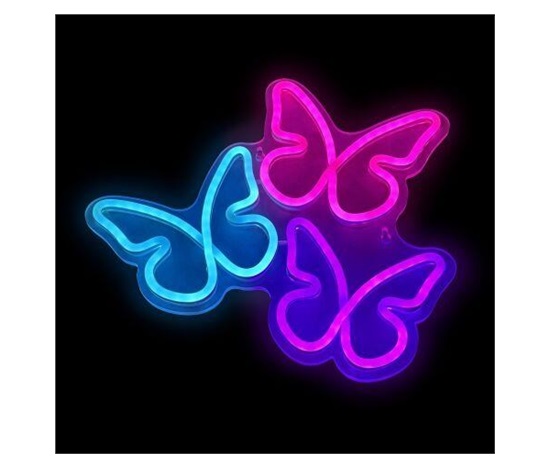 2Kids Toys LED NEON LIGHT lampička Motýli