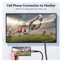 PremiumCord USB-C na HDMI kabel 2m rozlišení obrazu 8K@60Hz,4K@144Hz Aluminium