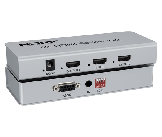 PremiumCord HDMI 2.1 splitter 1-2 porty, 8K@60Hz, 4K@120Hz, 1080p, HDR