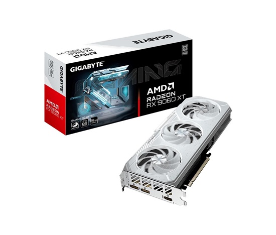 GIGABYTE VGA AMD Radeon RX 9060 XT GAMING OC ICE 16G, 16G GDDR6, 2xDP, 1xHDMI