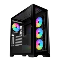 BAZAR - VeinX case GL29AL-BK, ATX, Průhledná bočnice, 4x 120mm ARGB Fan, ARGB Hub, Černá - Rozbaleno (Komplet)