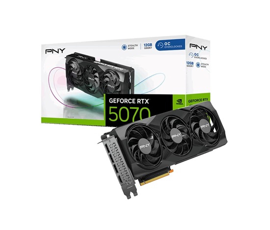 PNY VGA Nvidia GeForce RTX 5070 12GB OC, RTX 5070, 12GB GDDR7, 3xDP, 1xHDMI