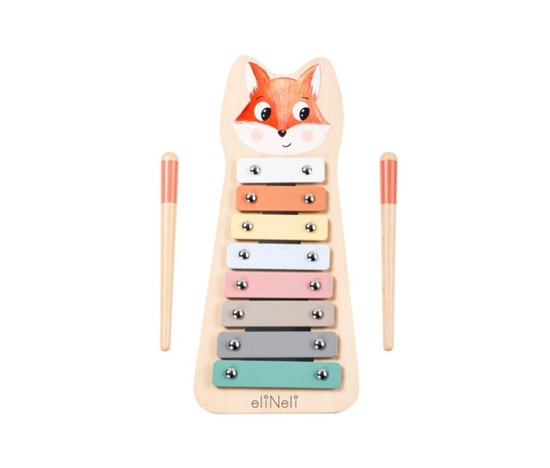 Dřevěný xylofon pro děti - Liška