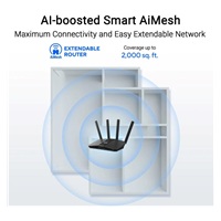 ASUS Router RT-BE58U V2, IPv6, WiFi 7, 1 GB RAM, 1x USB 3.2 Gen, 3600 Mb/s