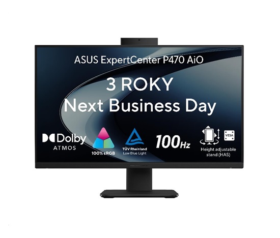 ASUS PC AiO ExpertCenter P470 (P470VAK-BPC7321TX), Core 7 240H, 27" FHD, 32GB, 1TB SSD, Intel, W11 Pro, Black
