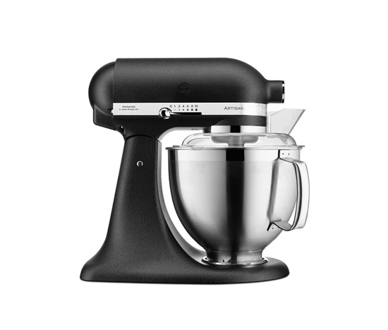 KitchenAid Artisan 5KSM185PSEBK Kuchyňský robot - 10 rychlostí, planetární systém, celokovová konstrukce, černá