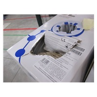 BAZAR - Instalační kabel Solarix FTP, Cat5E, drát, PVC, box 305m - poškozený obal