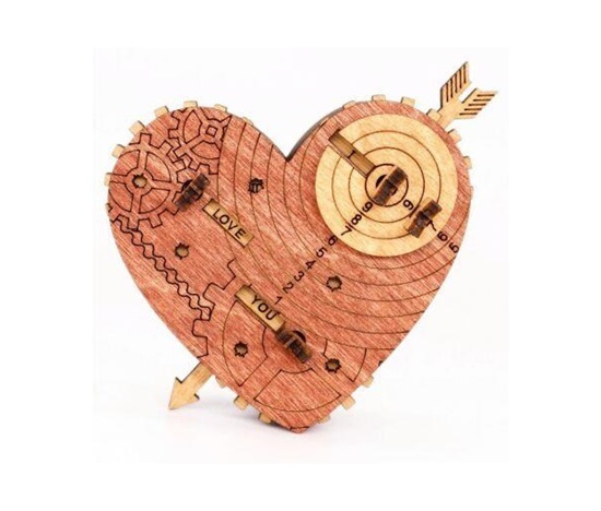 iDventure Hlavolam Trezor dřevěné srdce