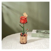 RoboTime 3D dřevěná skládačka Červená růže