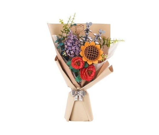 RoboTime 3D dřevěná skládačka Kytice