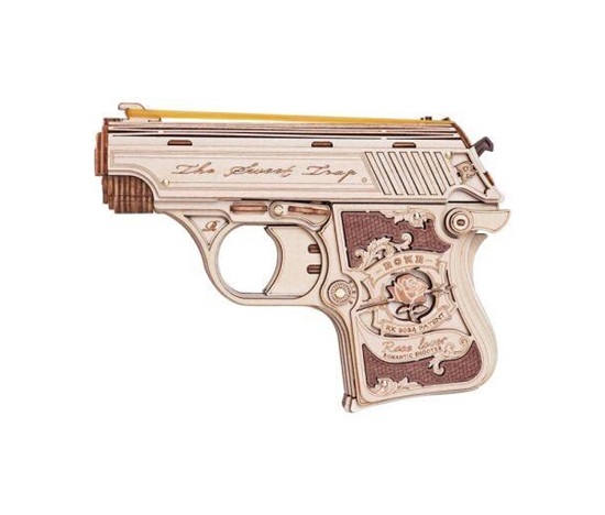 RoboTime 3D dřevěná skládačka Mini pistole Justice Guard