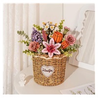 RoboTime 3D dřevěná skládačka Oranžový tulipán