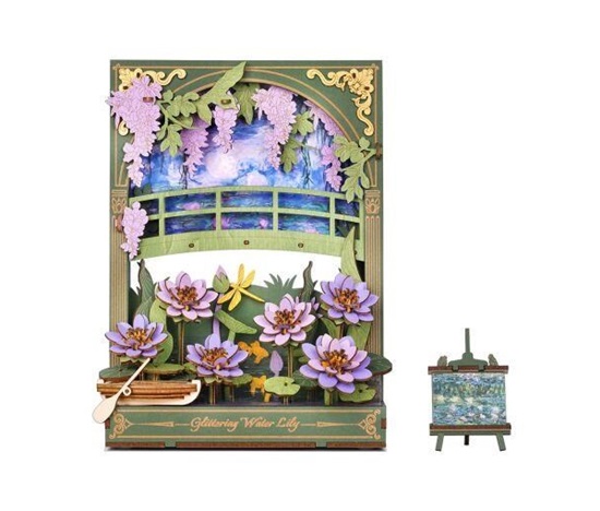 RoboTime 3D dřevěná skládačka Třpytivé lekníny