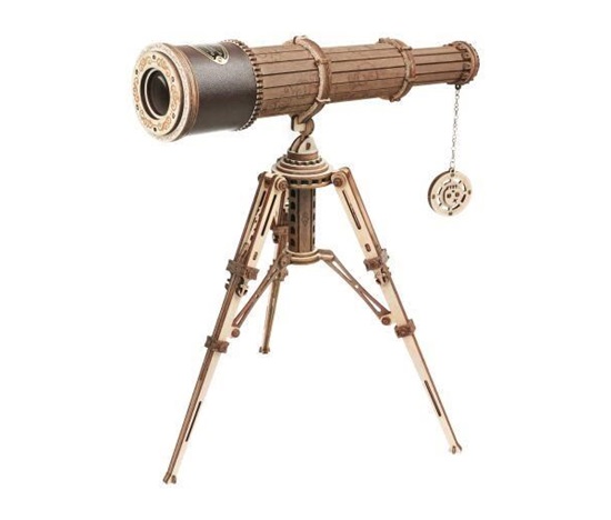RoboTime 3D dřevěné mechanické puzzle Pirátský dalekohled