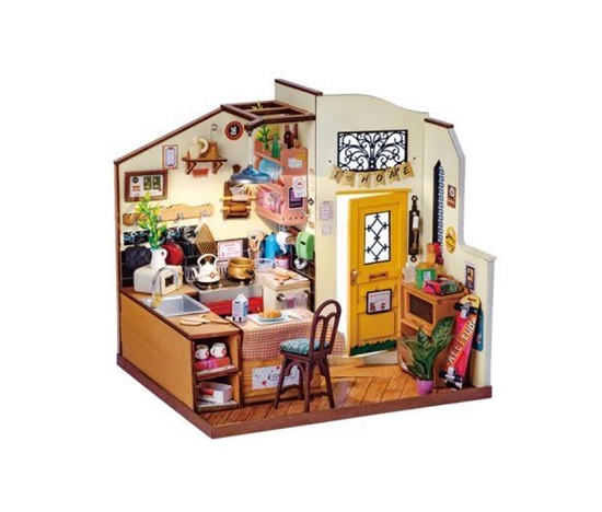 RoboTime 3D Dřevěné puzzle Útulná kuchyně