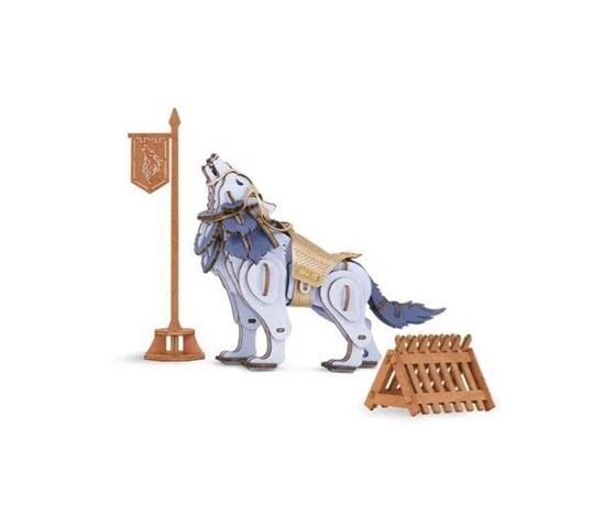 RoboTime 3D Dřevěné puzzle Vlk bojovník - Warrior Wolf