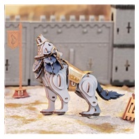 RoboTime 3D Dřevěné puzzle Vlk bojovník - Warrior Wolf