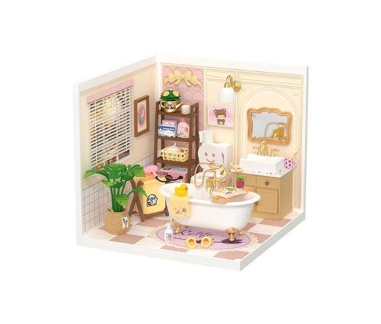 RoboTime Miniatura domečku Dívčí koupelna