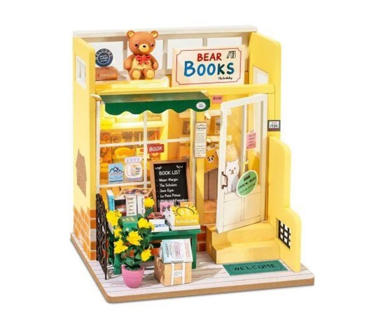 RoboTime Miniatura domečku Medvědí knihkupectví