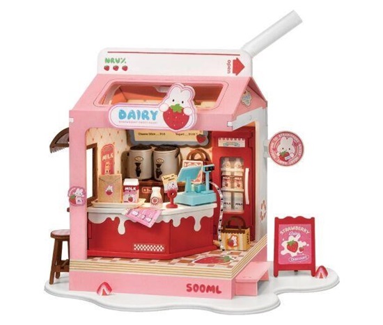 RoboTime Miniatura domečku Mléčný bar Strawberry