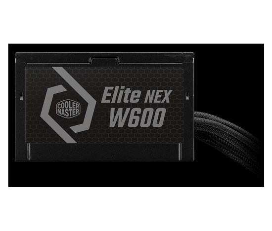 Cooler Master zdroj Elite NEX 600W 230V, 120mm, 80+ White, Mesh (opletené kabely)