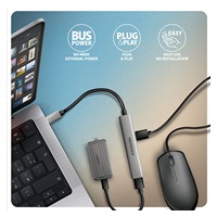 AXAGON HUE-STC, 4x USB ALU STRIP hub, 1x USB-A 5Gbps, 2x USB-A & 1x USB-C 480Mbps, kabel USB-C 12cm