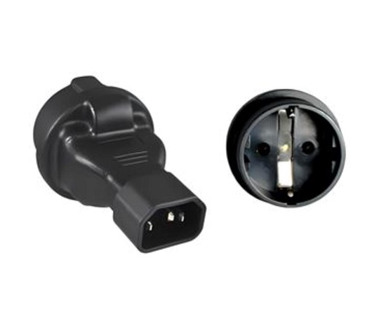 Adaptér IEC C14 na SCHUKO CEE 7/3 napětí 230V, 10A