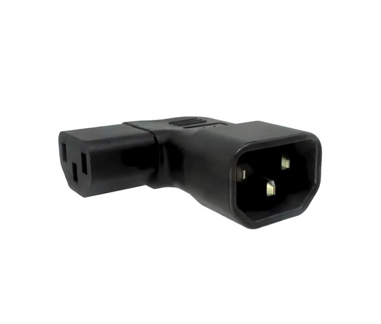 Adaptér úhlový na stranu IEC C13 na IEC C14 napětí 230V, 10A